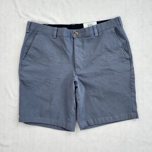 CLUB ROOM Mens Classic Fit 4 Way Stretch Chino Shorts‎ Blue Size 34 NWT Casual